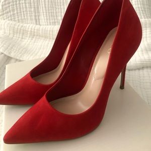 ALDO Red Suede Heels size 6.5